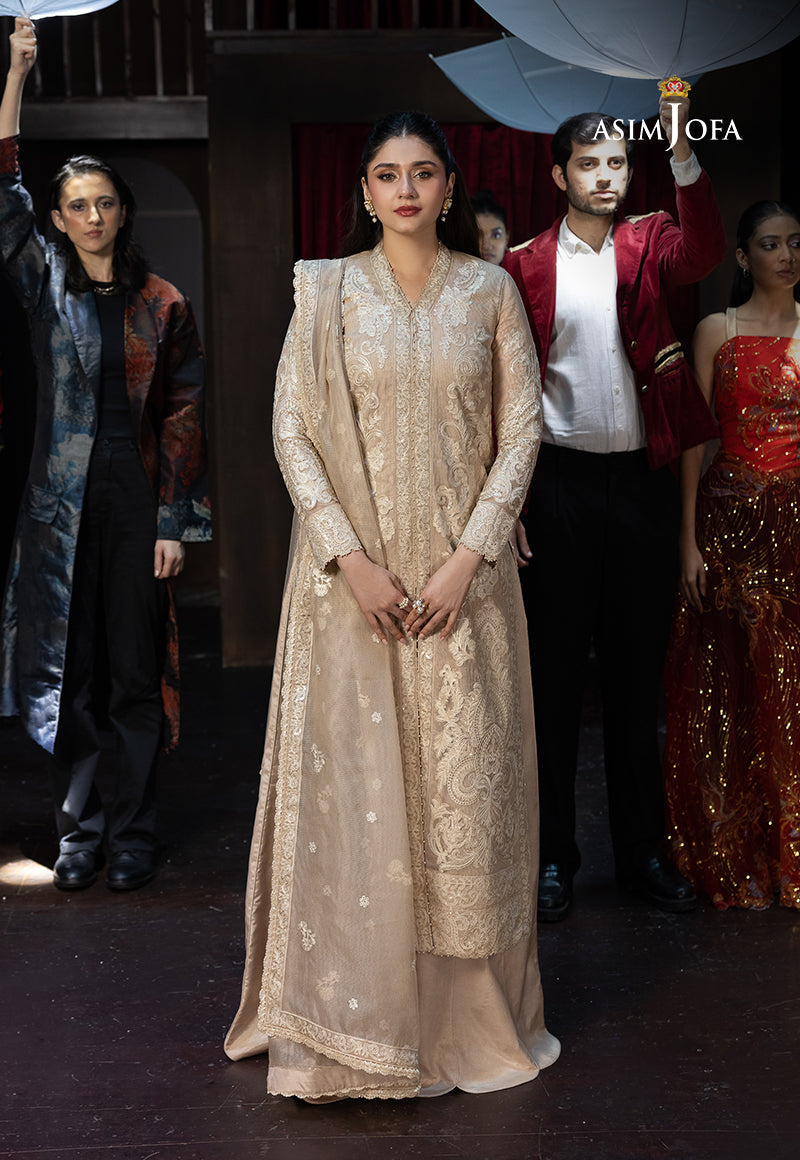 3PC-EMBROIDERED JAVERIA NET SUIT