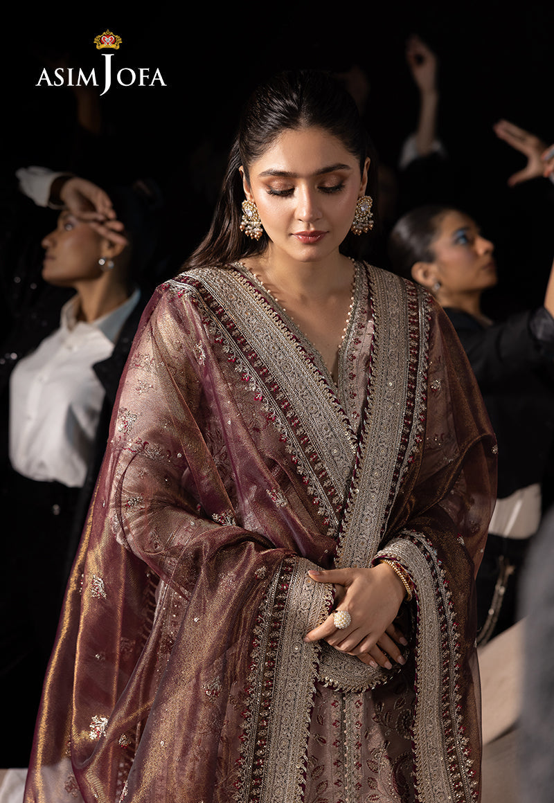 3PC-EMBROIDERED ZARI TISSUE SUIT