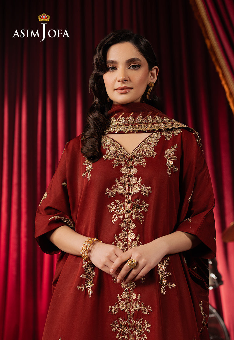 3PC-EMBROIDERED SILK SUIT