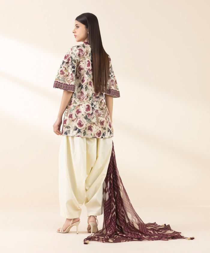 3PC-EMBROIDERED LAWN SUIT