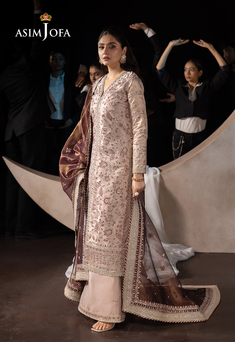 3PC-EMBROIDERED ZARI TISSUE SUIT