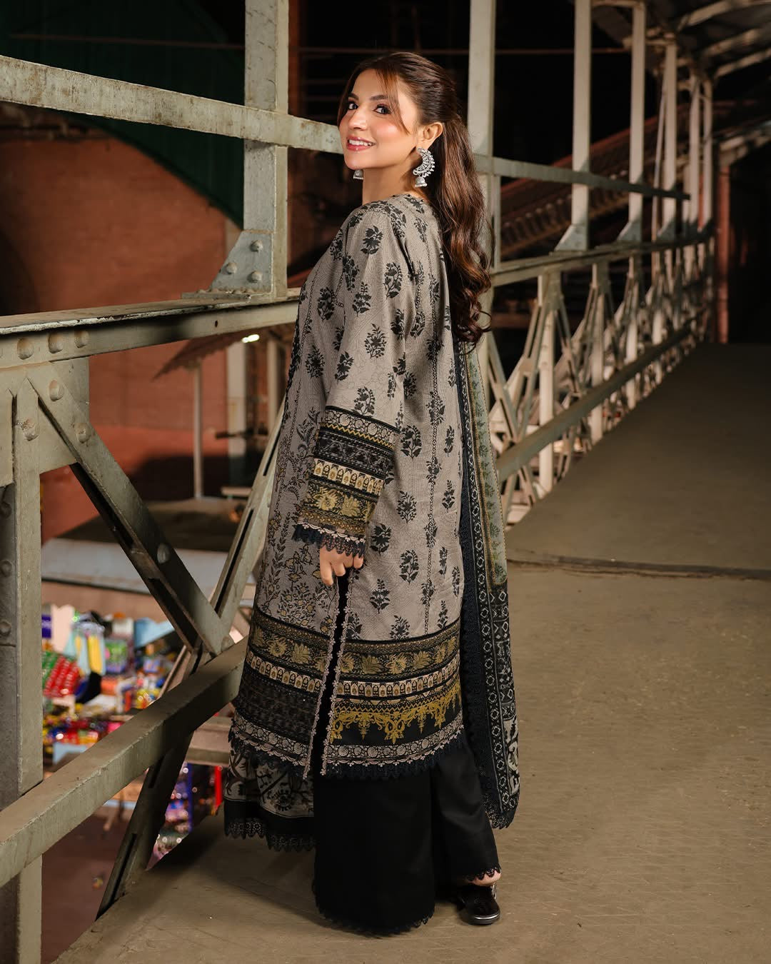 3PC-Printed Lawn Suit
