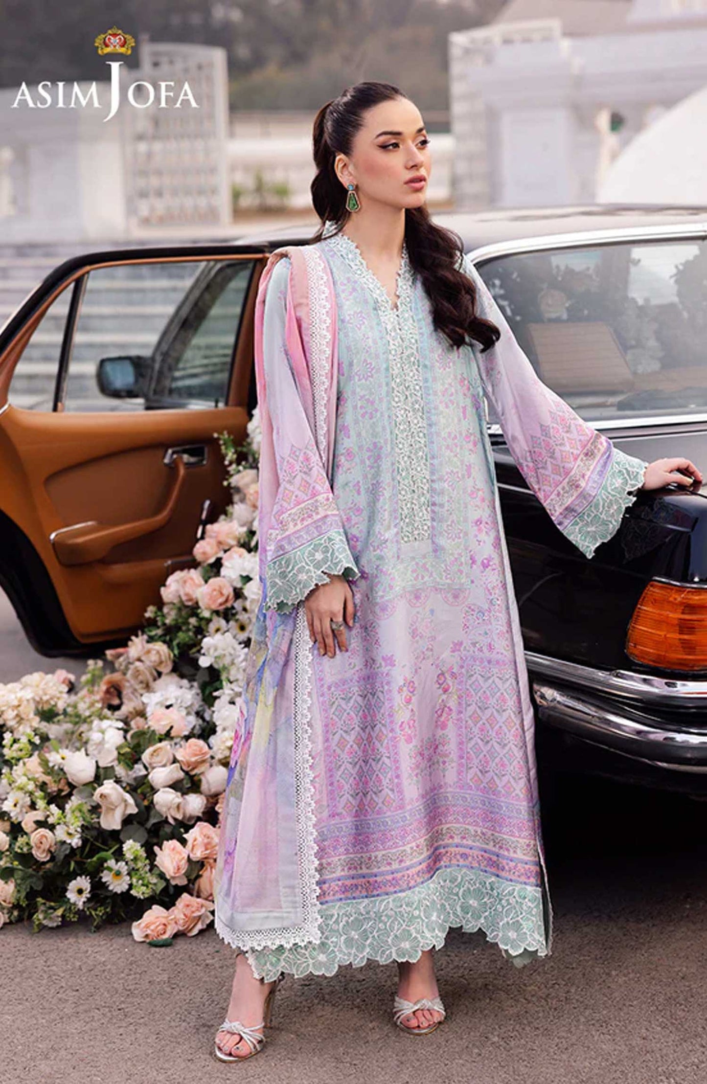 3PC-EMBROIDERED SILK SUIT
