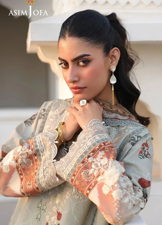 3PC-PRINTED EMBROIDERED LAWN SUIT