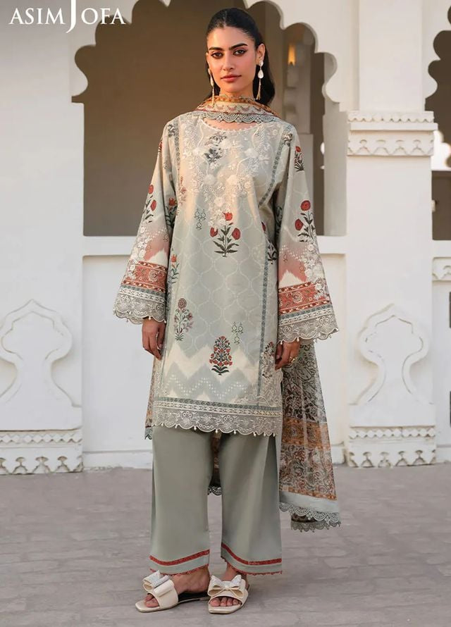 3PC-PRINTED EMBROIDERED LAWN SUIT