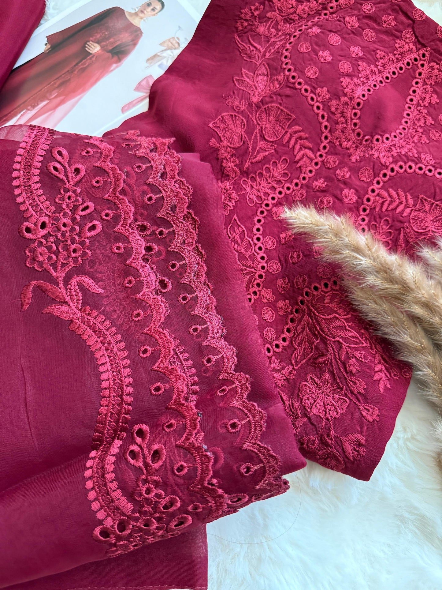 UNSTITCHED EMBROIDERED SILK