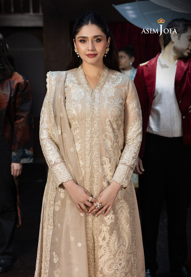 3PC-EMBROIDERED JAVERIA NET SUIT