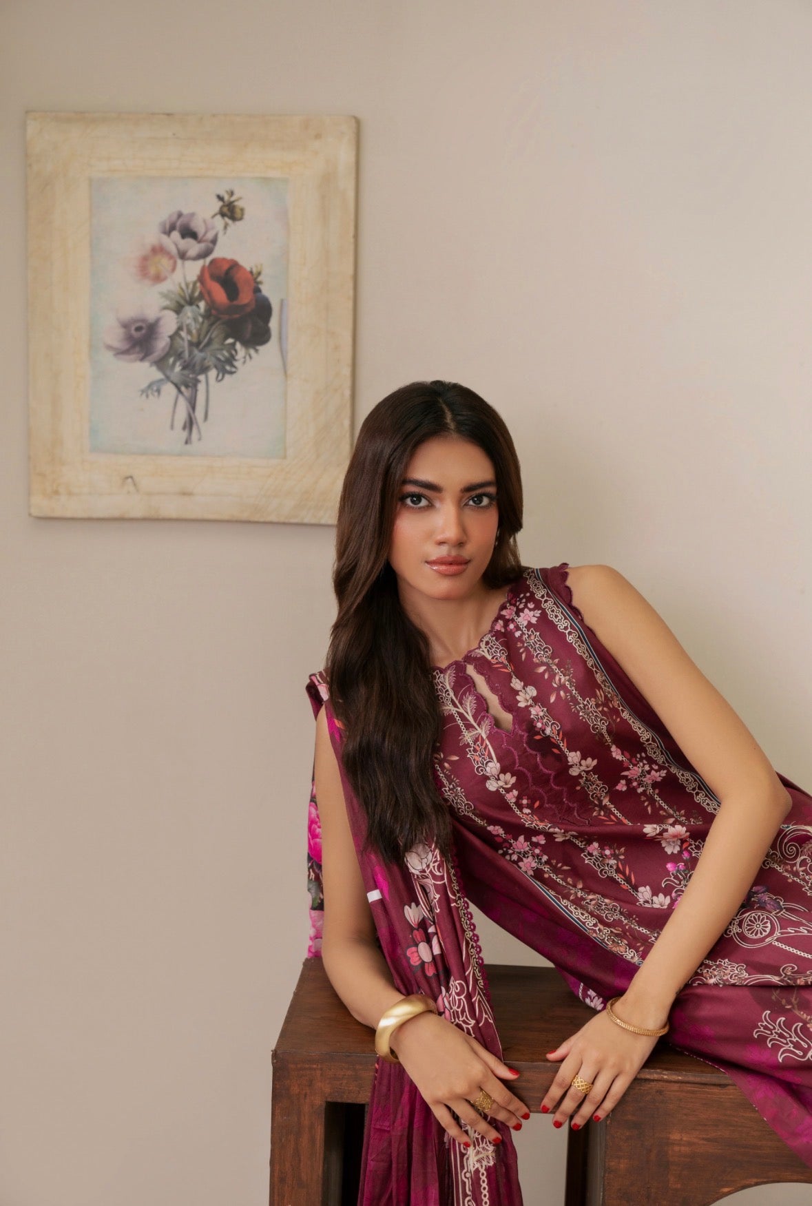 3 PC PRINTED SUIT
