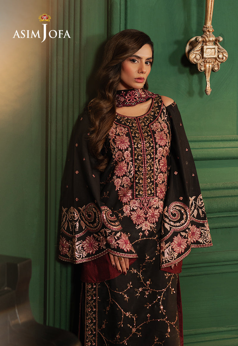 3PC-EMBROIDERED SILK SUIT