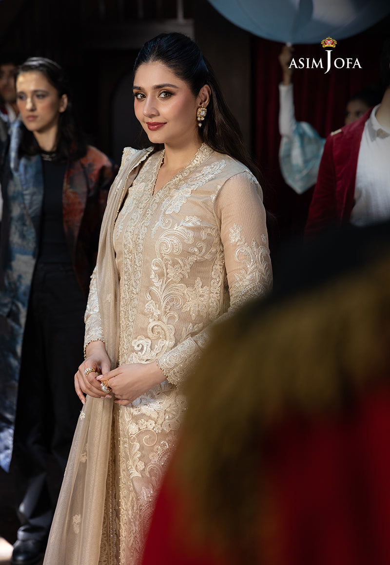 3PC-EMBROIDERED JAVERIA NET SUIT