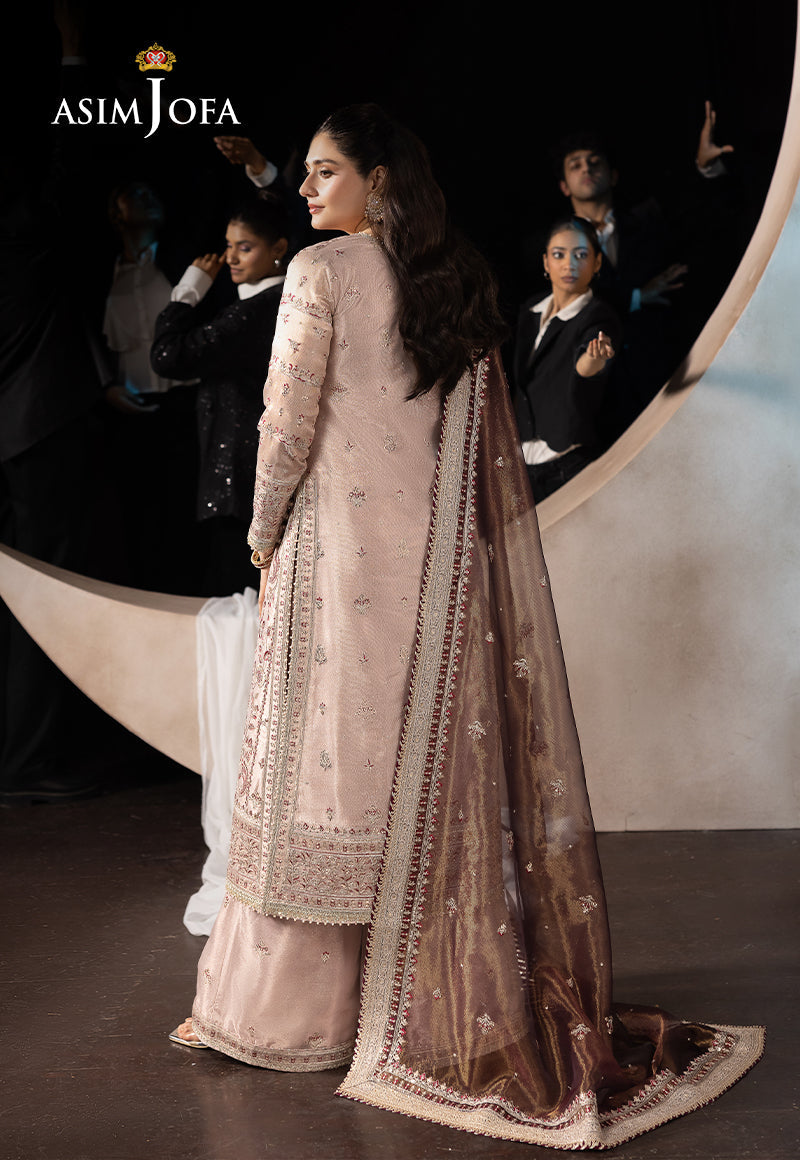 3PC-EMBROIDERED ZARI TISSUE SUIT