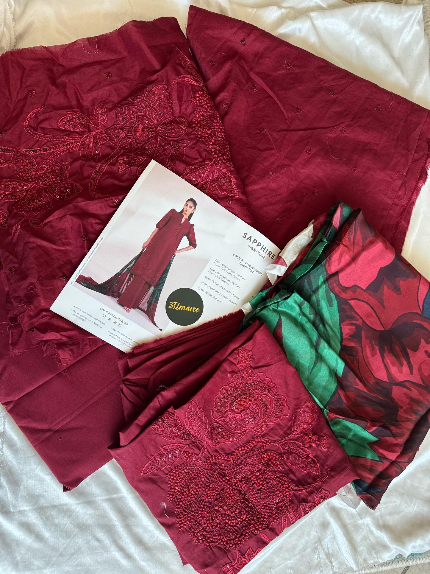 EMBROIDERED LAWN SUIT