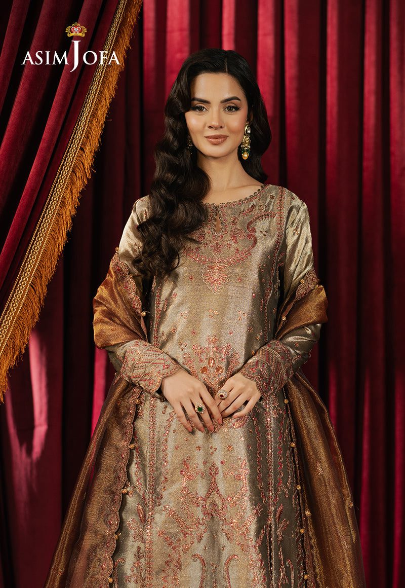 3PC-EMBROIDERED ZARI TISSUE SUIT