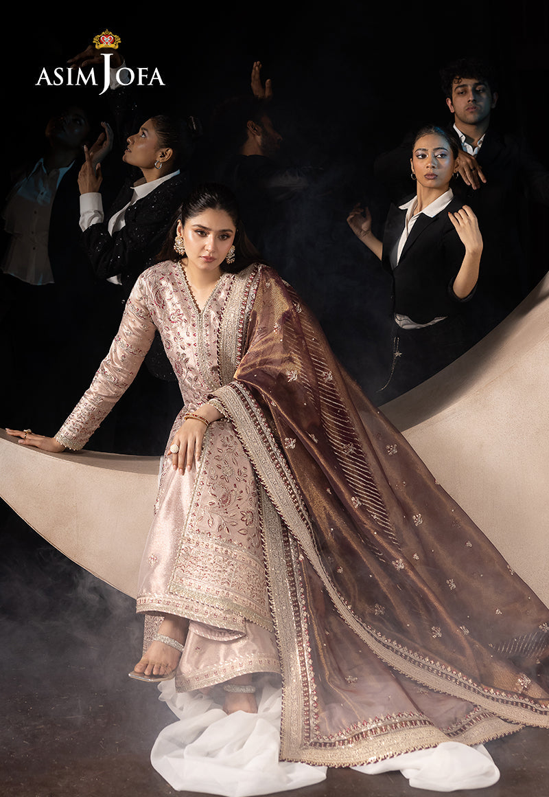 3PC-EMBROIDERED ZARI TISSUE SUIT