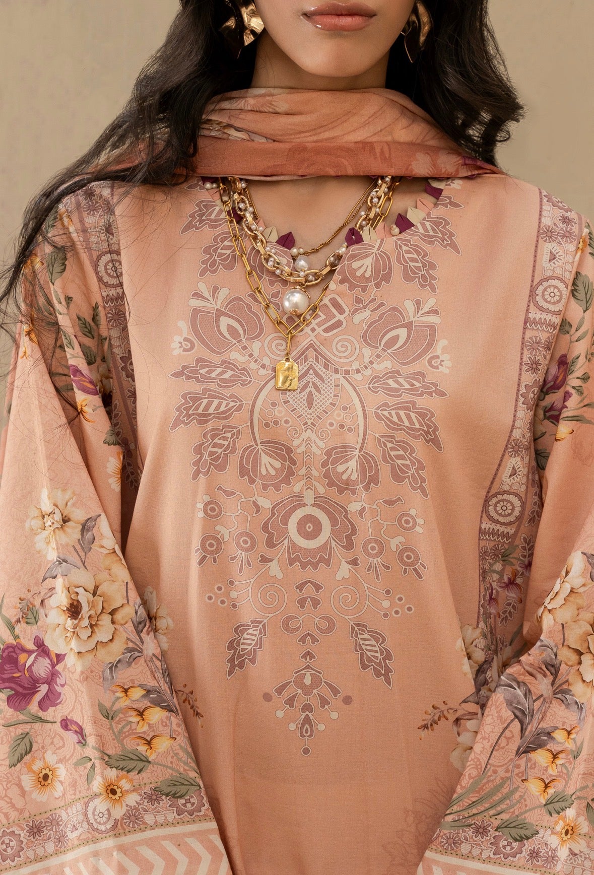 3 PC PRINTED SUIT
