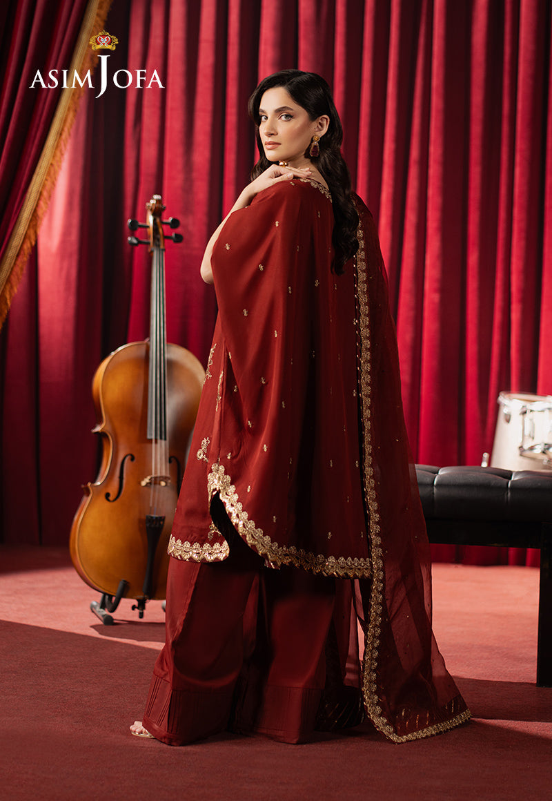 3PC-EMBROIDERED SILK SUIT