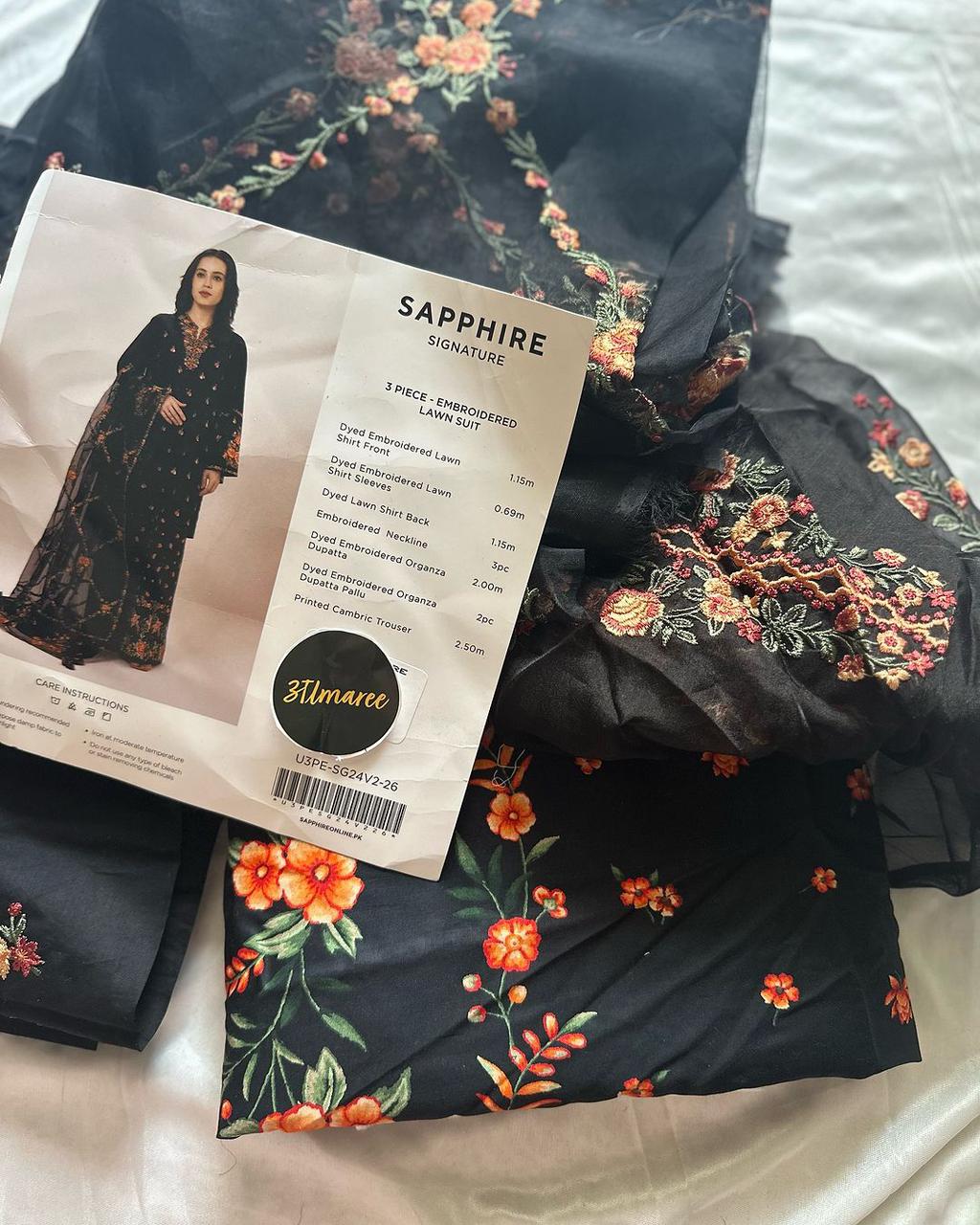 3PC-EMBROIDERED LAWN SUIT