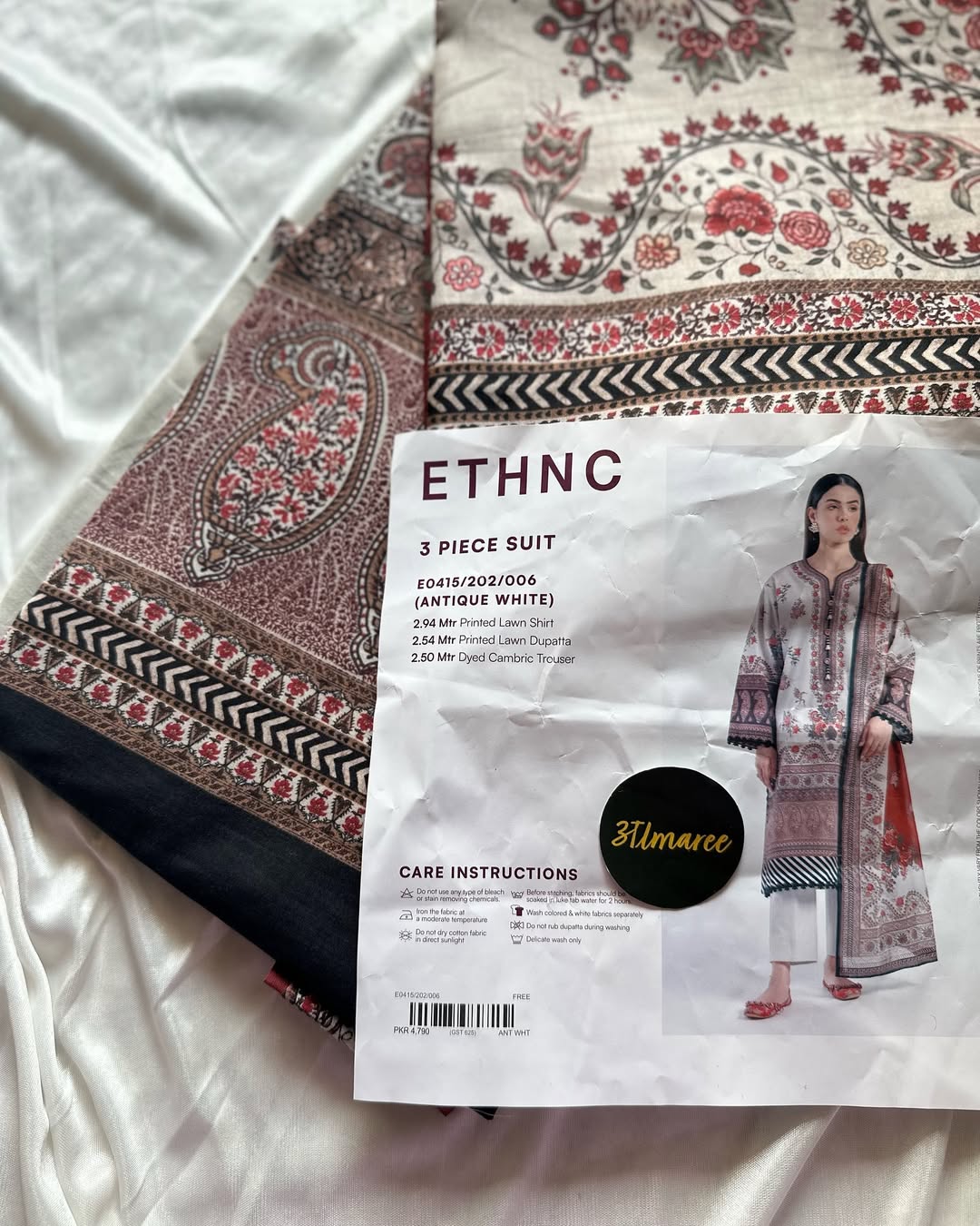 3PC-PRINTED LAWN SUIT