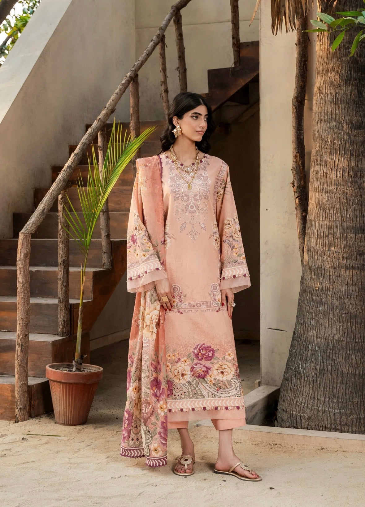 3 PC PRINTED SUIT