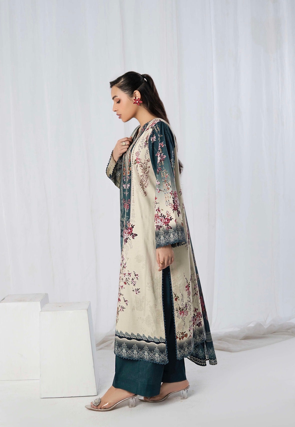 3 PC PRINTED SUIT