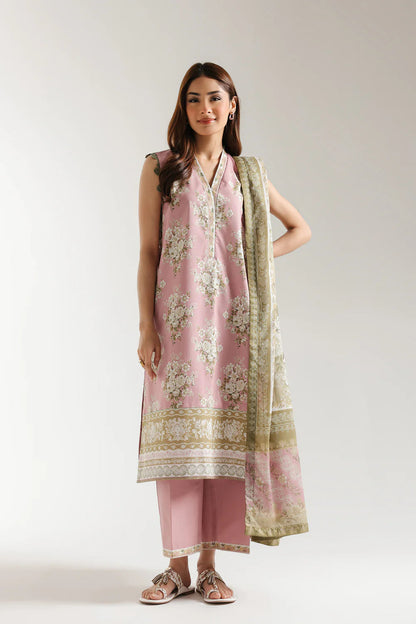 3PC-PRINTED LAWN SUIT