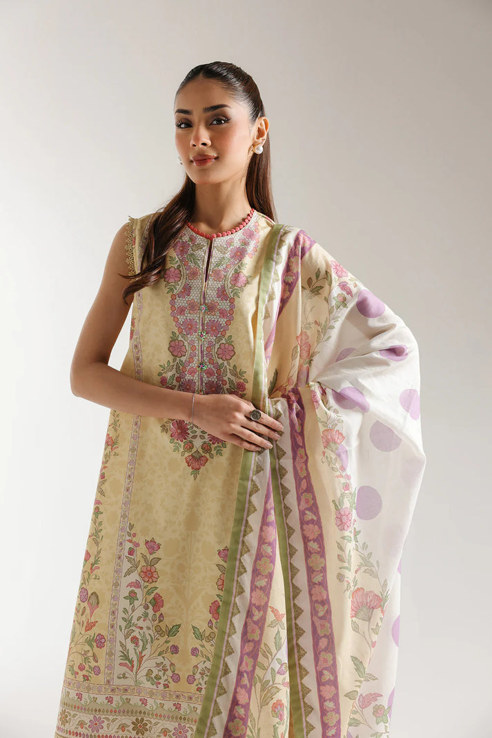 3PC-PRINTED LAWN SUIT