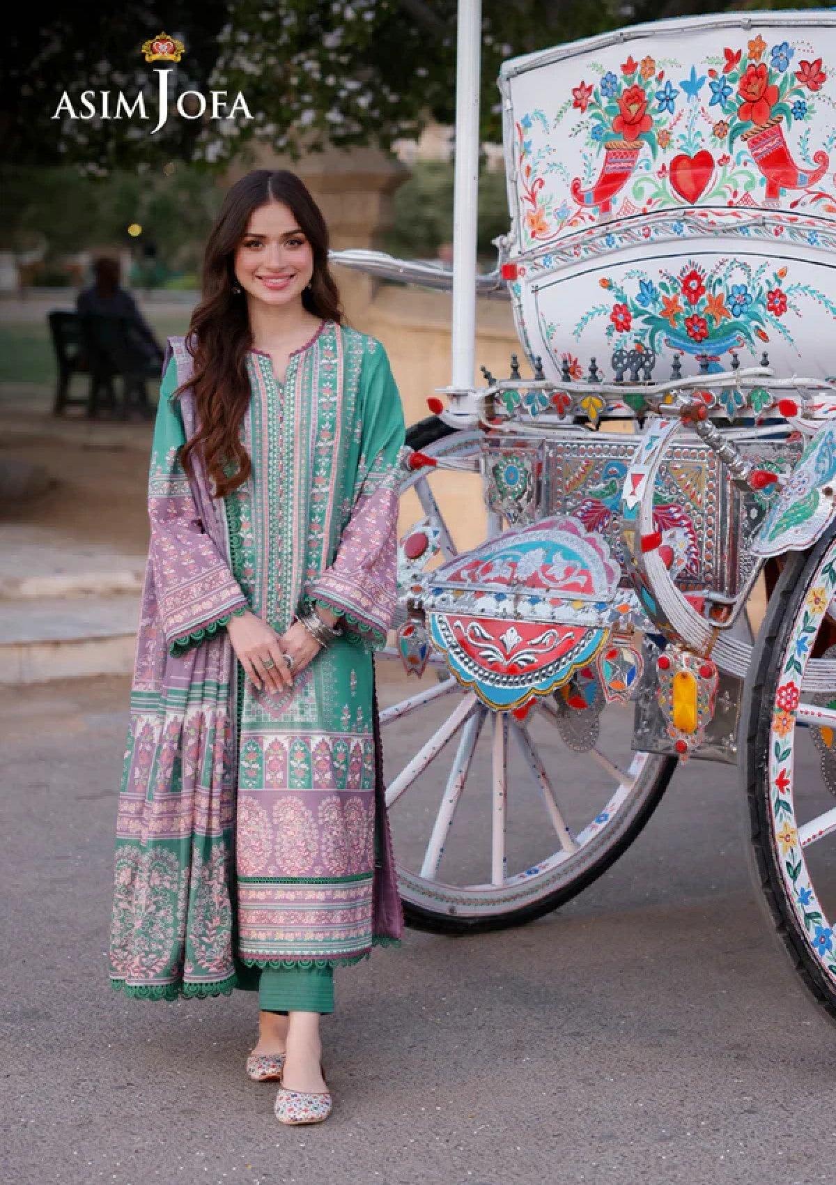 3PC-PRINTED LAWN SUIT