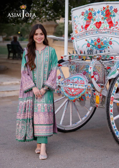 3PC-PRINTED LAWN SUIT