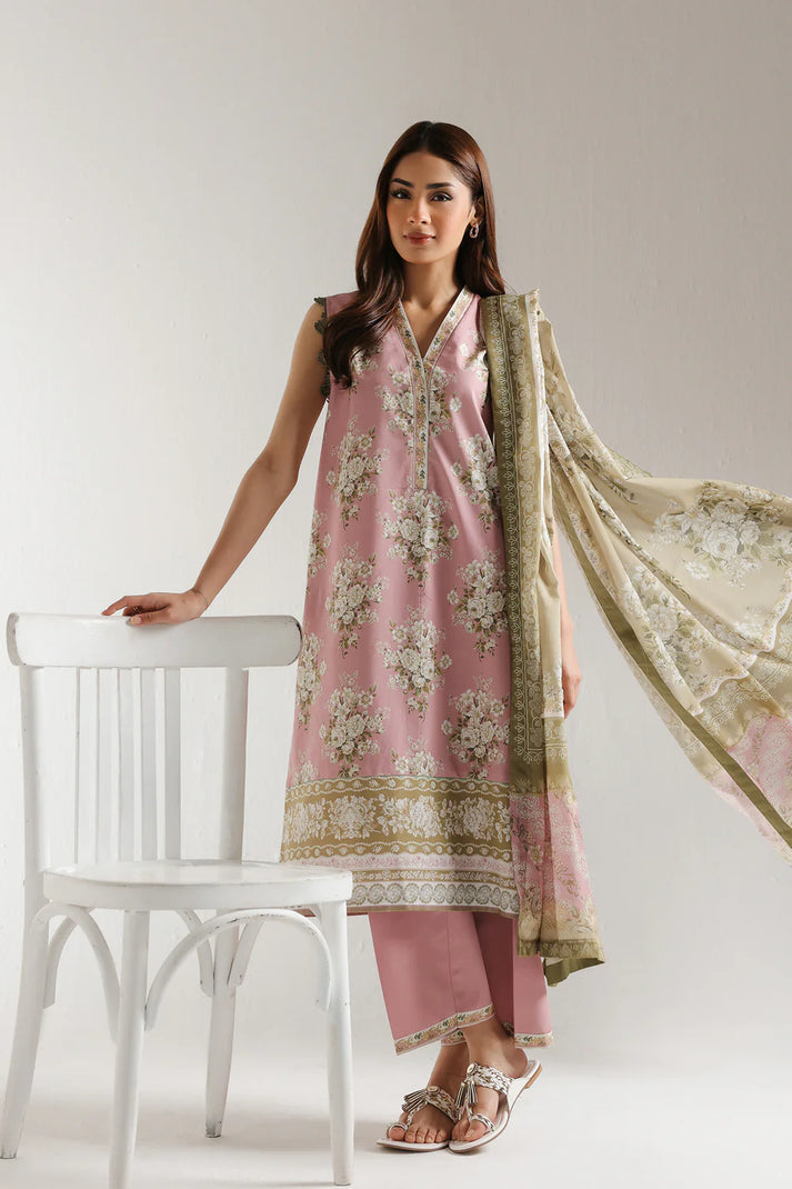3PC-PRINTED LAWN SUIT