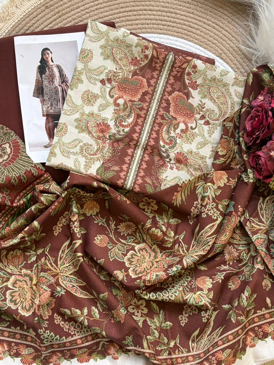 3 PC PRINTED SUIT
