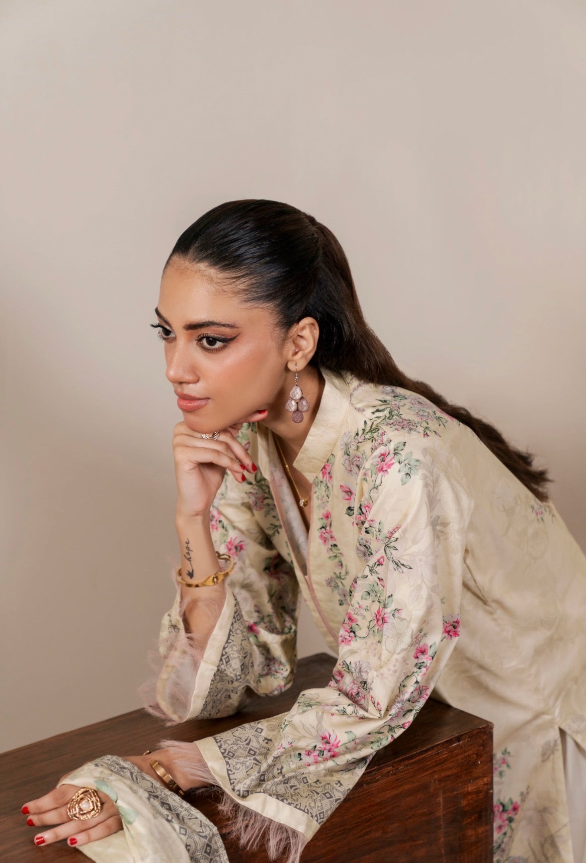 3 PC PRINTED SUIT