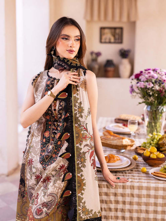 3 pc Unstitched Printed Lawn