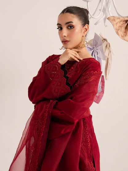 UNSTITCHED EMBROIDERED SILK