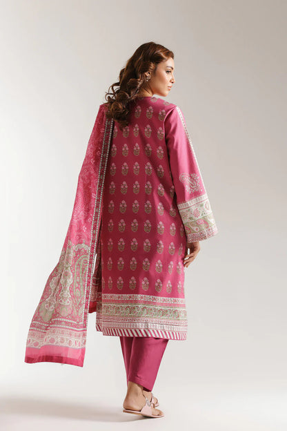 3PC-PRINTED LAWN SUIT