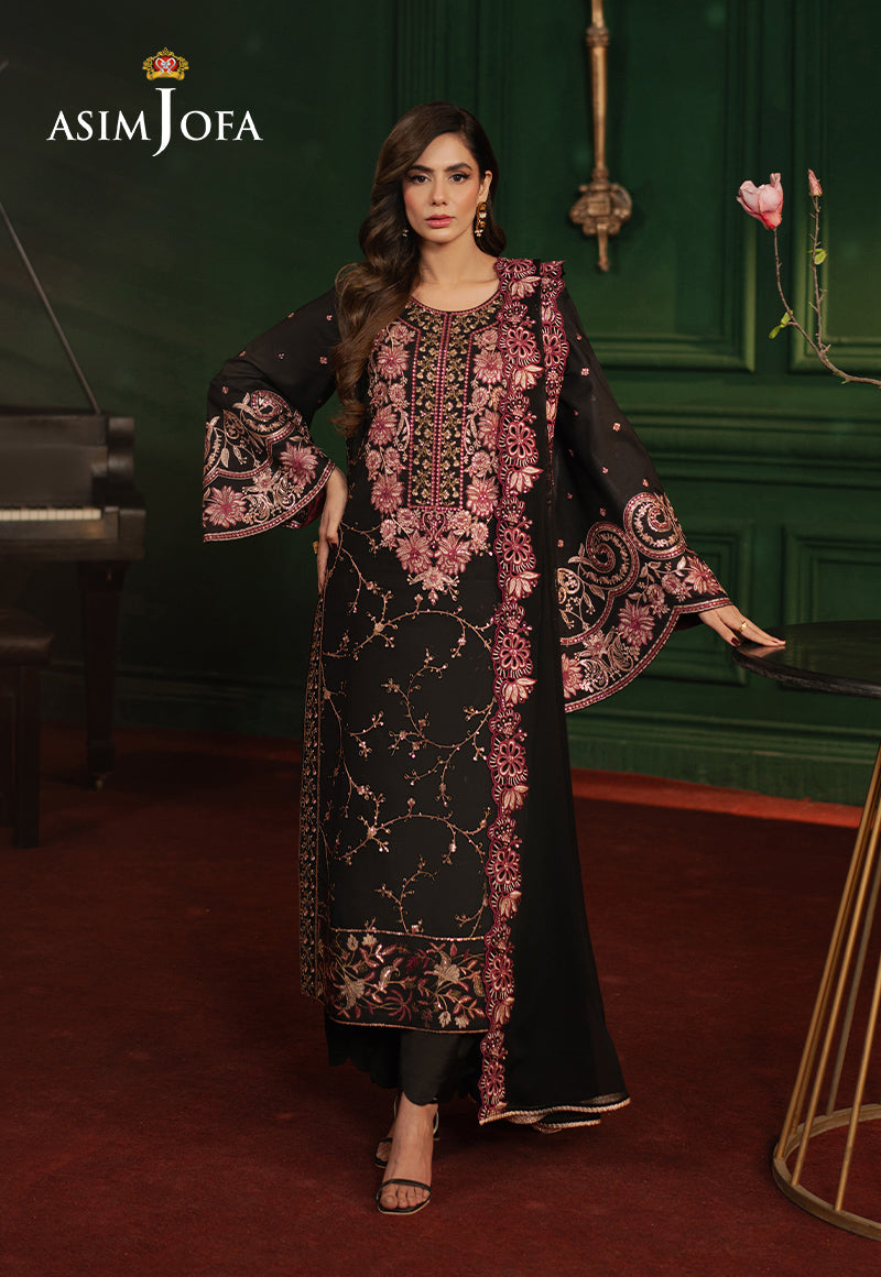 3PC-EMBROIDERED SILK SUIT