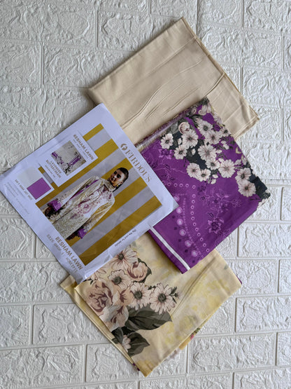 3 PC UNSTITCHED LAWN