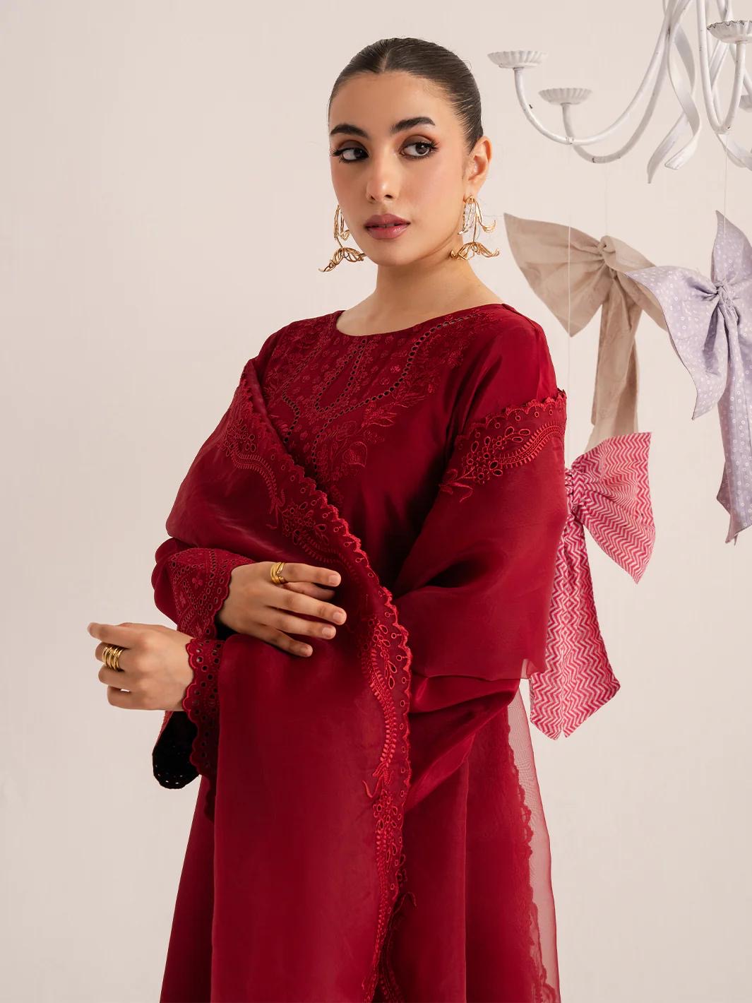 UNSTITCHED EMBROIDERED SILK