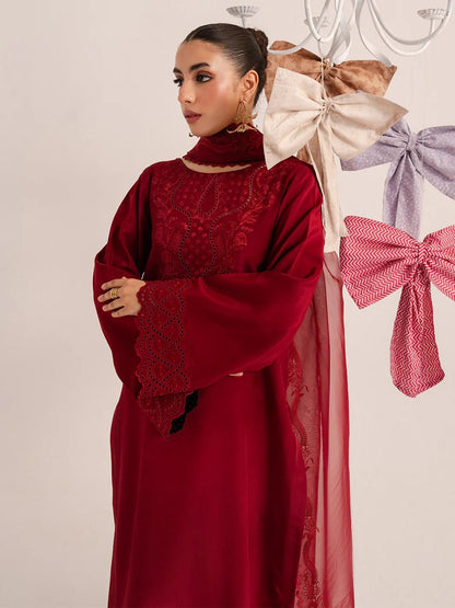 UNSTITCHED EMBROIDERED SILK