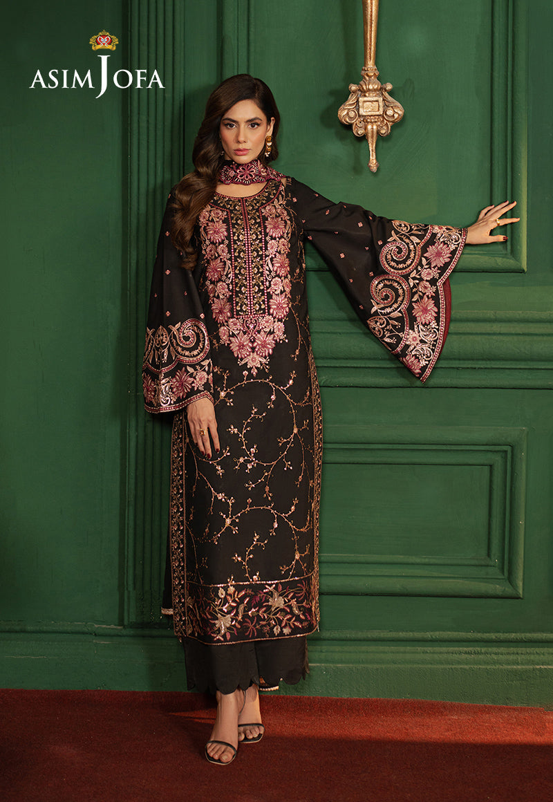 3PC-EMBROIDERED SILK SUIT