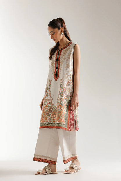 3PC-PRINTED LAWN SUIT