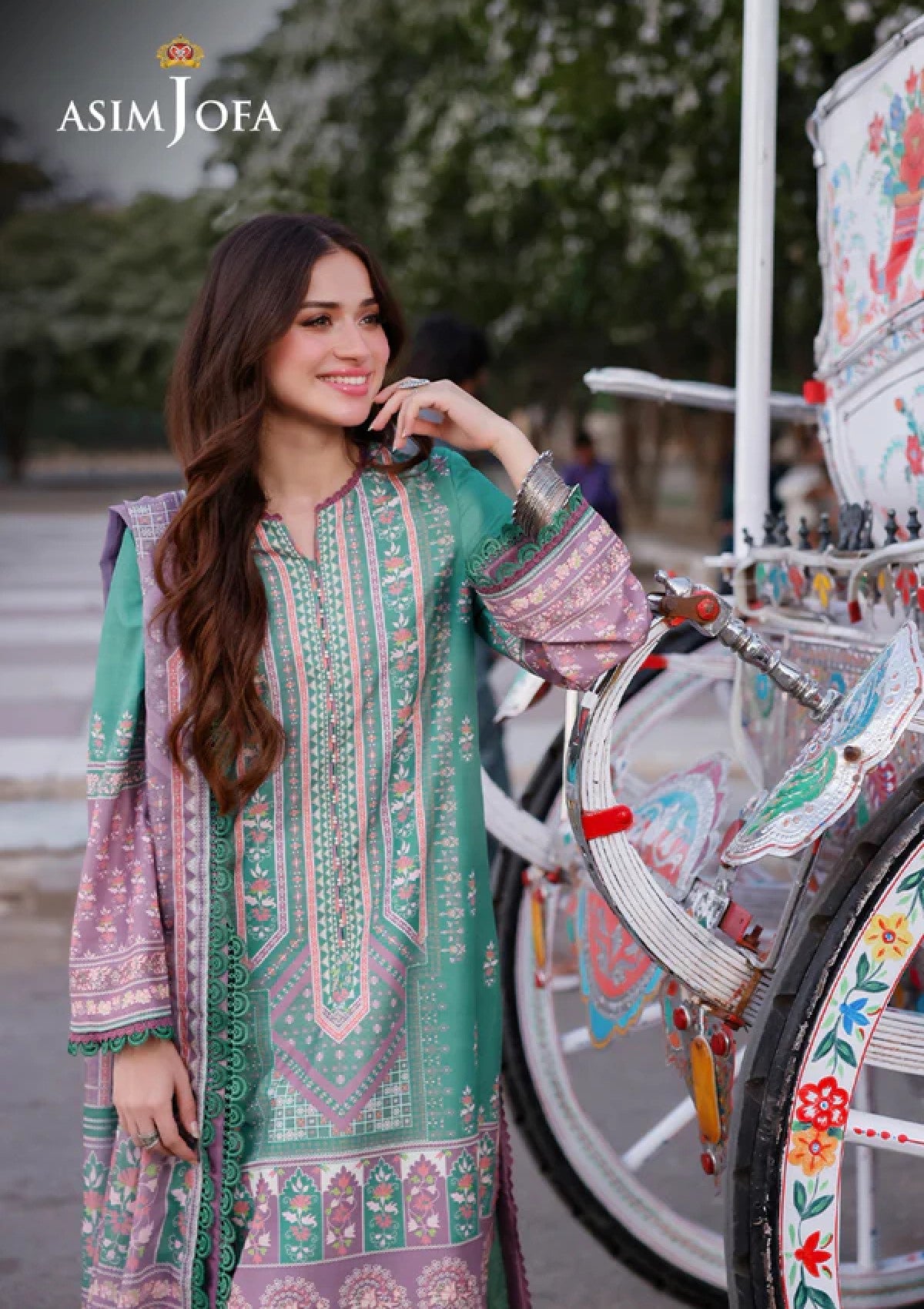 3PC-PRINTED LAWN SUIT