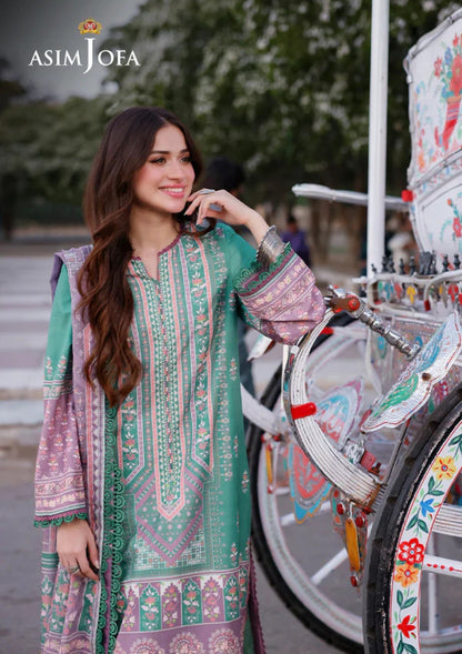 3PC-PRINTED LAWN SUIT