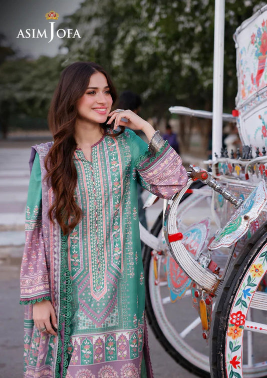3PC-PRINTED LAWN SUIT