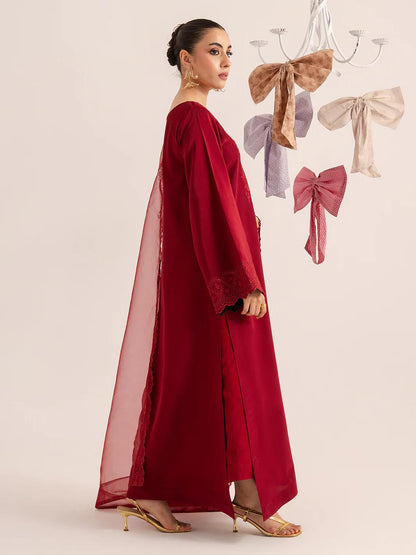 UNSTITCHED EMBROIDERED SILK