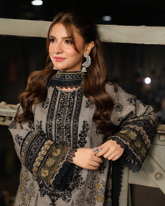 3PC-Printed Lawn Suit