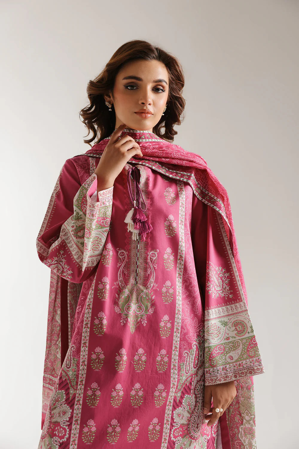 3PC-PRINTED LAWN SUIT