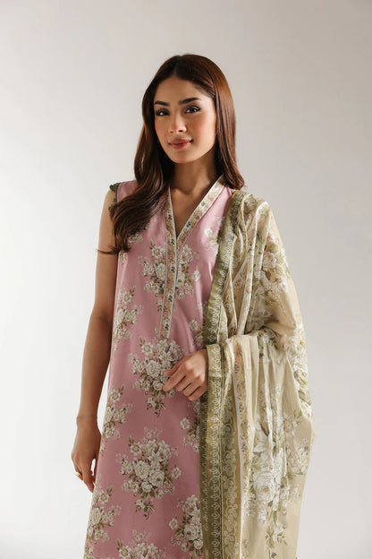 3PC-PRINTED LAWN SUIT