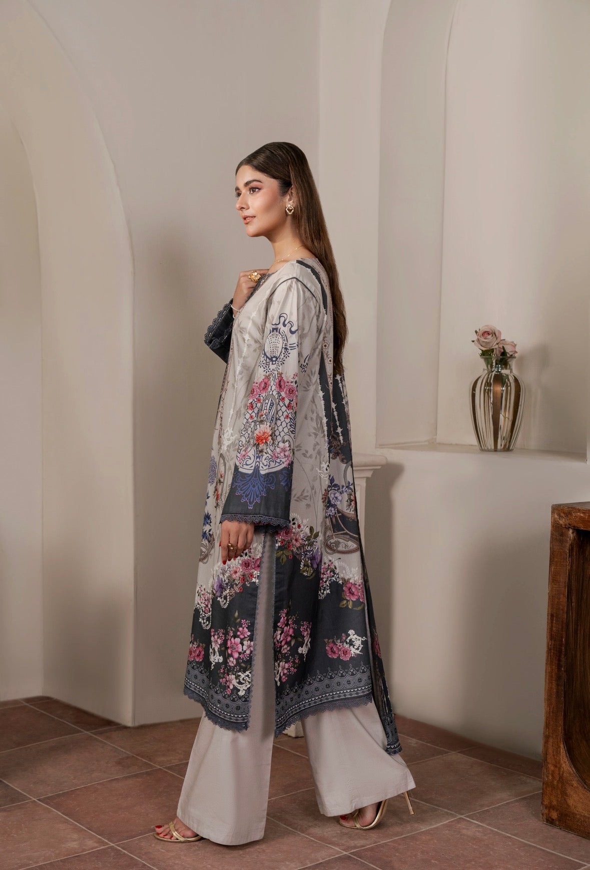 3 PC PRINTED SUIT