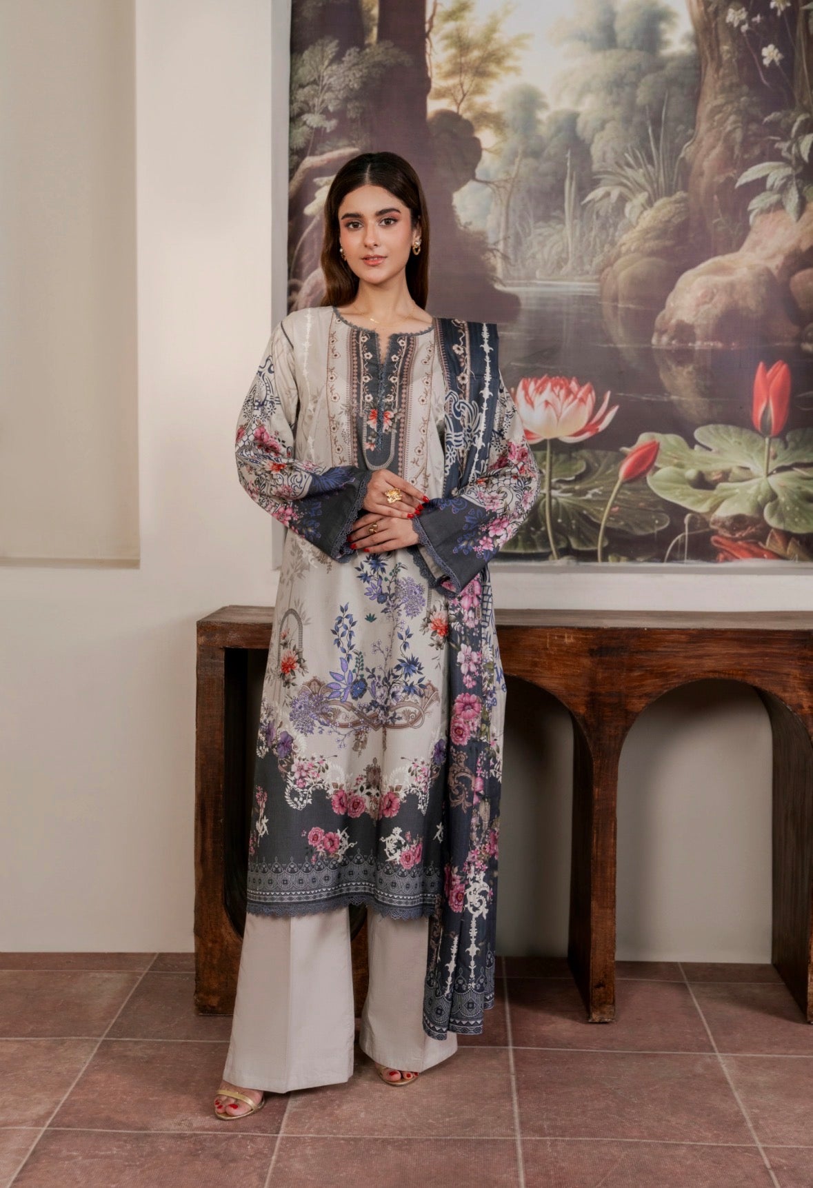 3 PC PRINTED SUIT