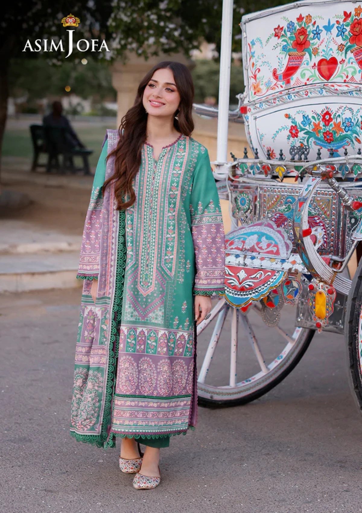 3PC-PRINTED LAWN SUIT